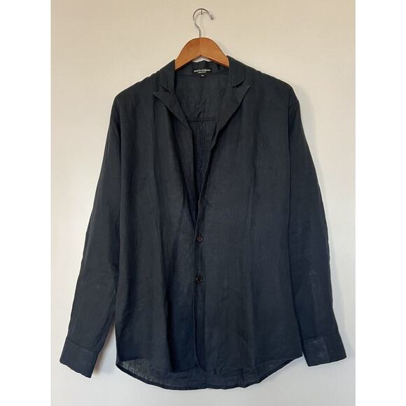 Dolce & Gabbana Linen Blazer Jacket Women’s XL Navy 2-Button Unstructured D&G - Picture 4 of 7